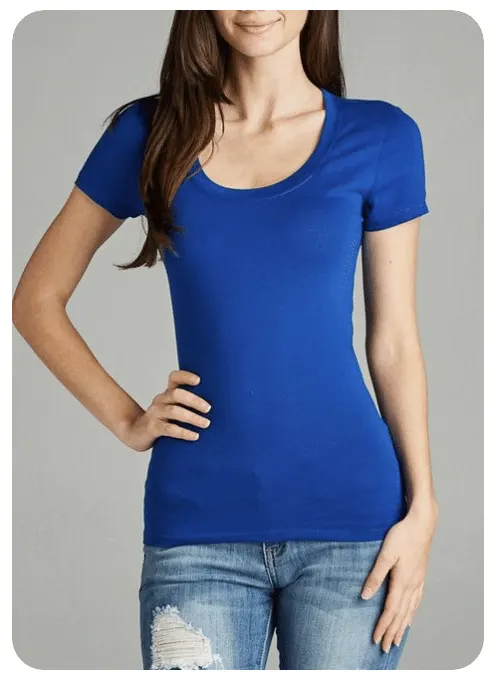 Scoop neck t shirt