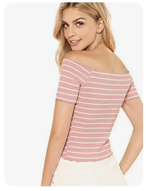 Off the shoulder t shirt