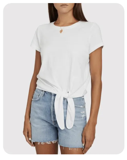 tie hem t shirt